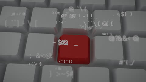 Dynamic Cybersecurity Concept with Red Button