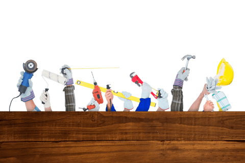 hands holding power tools on transparent background, creative construction - Download Free Stock Videos Pikwizard.com