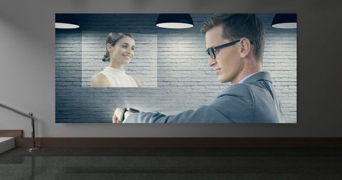 Futuristic Business Interaction with Visual Technology - Download Free Stock Images Pikwizard.com