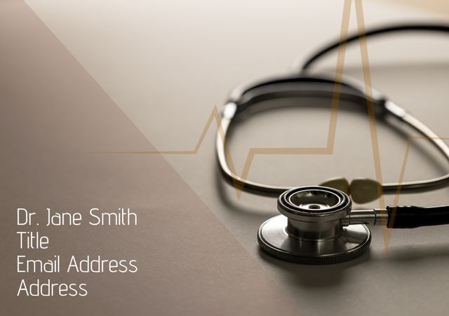 Medical Business Card with Stethoscope - Download Free Stock Templates Pikwizard.com