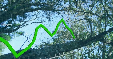 Financial Graph Overlay on Trees Reflecting Economic Growth