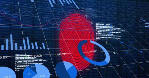 Digital Fingerprint and Data Analytics Background - Download Free Stock Images Pikwizard.com