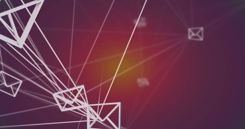 Network of Message Icons and Mathematical Equations on Purple Background - Download Free Stock Images Pikwizard.com