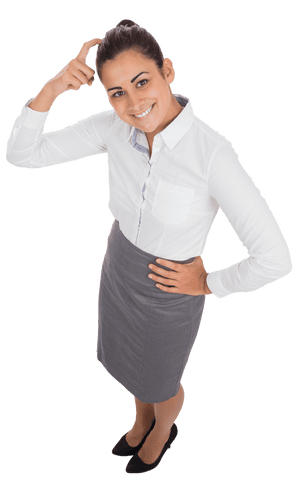 happy hispanic businesswoman scratching head transparent background - Download Free Stock Videos Pikwizard.com
