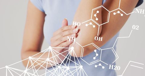Innovative Skincare: Chemical Formula and Digital Connection - Download Free Stock Images Pikwizard.com