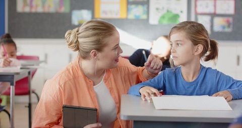 Teacher Guiding Student Learning in Classroom Setting