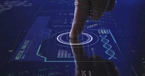 Futuristic Holographic Medical Interface with Finger Interaction