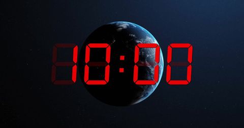 Digital Countdown over Planet Earth Space Backdrop - Download Free Stock Images Pikwizard.com