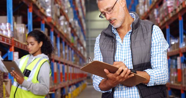 Warehouse Workers Conducting Logistics and Inventory Check - Download Free Stock Images Pikwizard.com