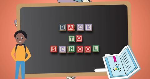 Back to School Banner with Blackboard and Educational Icons - Download Free Stock Images Pikwizard.com