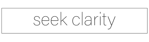 Seek clarity text illustration on transparent background vector