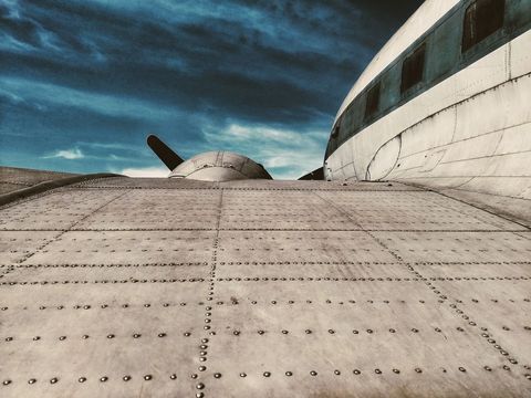 Vintage Airplane Fuselage with Dramatic Sky - Download Free Stock Images Pikwizard.com