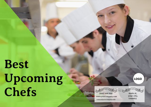 Group of Young Chefs Preparing Gourmet Dishes in Professional Kitchen - Download Free Stock Templates Pikwizard.com