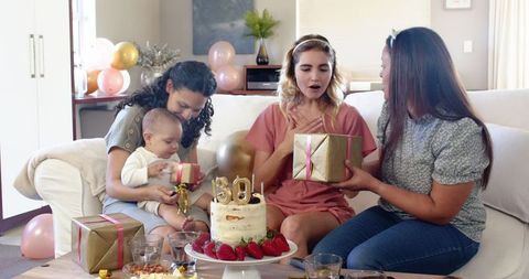 Birthday Celebration with Friends and Family at Home