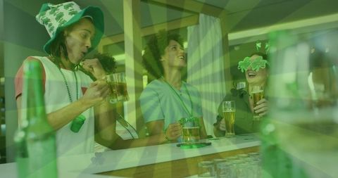 St Patrick's Day Celebration with Friends and Beer