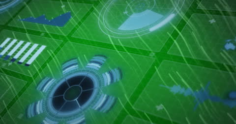 Futuristic Data Processing and Analytics Animation