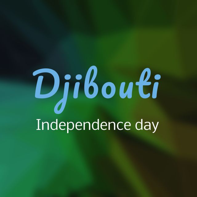 Ideal for use in marketing materials or social media posts celebrating Djibouti's independence. Could be used in presentations, blogs, or advertisements focused on national pride, history, or culture.