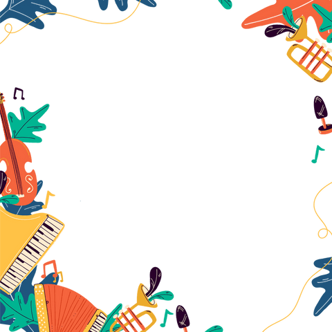 Transparent Musical Frame with Instruments and Notes - Download Free Stock Videos Pikwizard.com