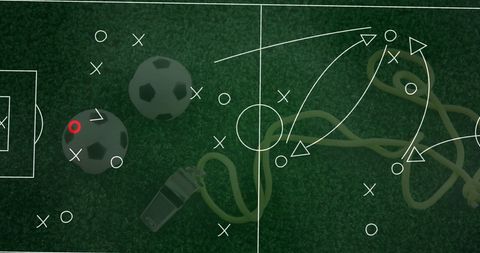 Strategies and Plays on Football Field with Tactical sketches