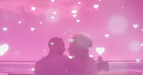 Romantic African American Couple Embracing on Beach At Sunset - Download Free Stock Images Pikwizard.com