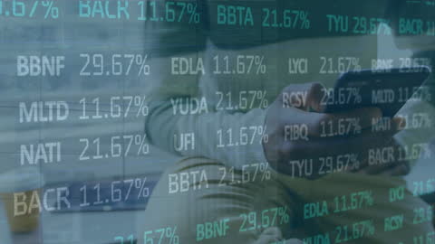 Businessman Monitoring Stocks for Investment Management