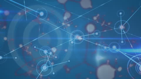 Digital Network Concept with Blue Background