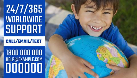 Child Embracing World Globe Smiling Brightly Outdoors - Download Free Stock Templates Pikwizard.com