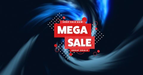 Vibrant mega sale advertisement banner