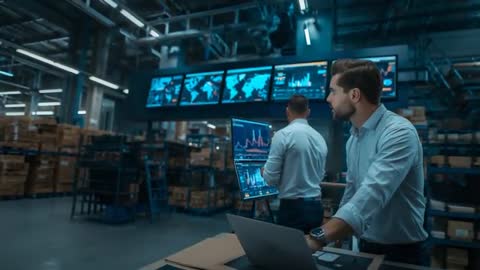 Team Updates Logistics Using Data on Warehouse Touchscreens