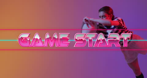 Dynamic Animation of Rugby Player with Game Start Text