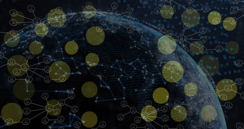 Global Network Connections with Data Nodes on Earth