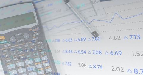 Calculator and Pen on Financial Report anflysis Chart