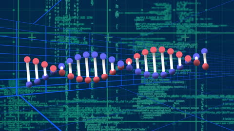 Digital DNA Strand with Network Data Glow