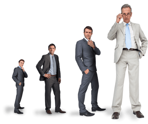 confident businessmen growth progression transparent background - Download Free Stock Videos Pikwizard.com