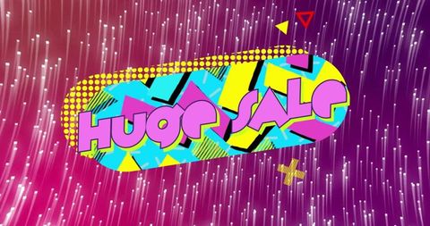 Vibrant Geometric Huge Sale Promotion Design