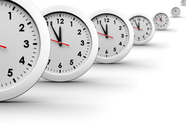 Transparent Spiral Array of White Clocks on PNG Background - Download Free Stock Videos Pikwizard.com