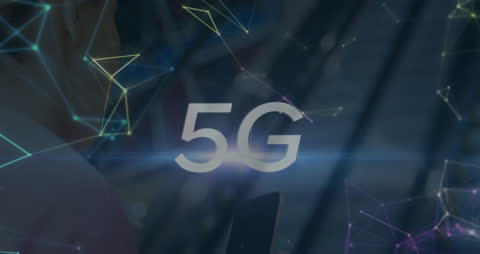 5G Technology with Futuristic Network Visualization