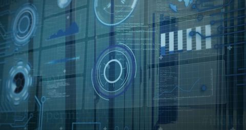 Advanced Digital Interface in Data Center Processing Information Graphics - Download Free Stock Images Pikwizard.com