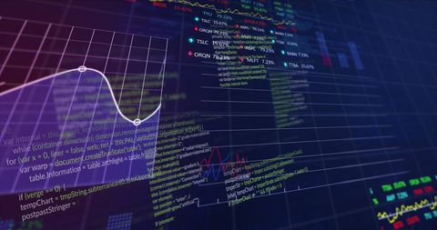 Futuristic Financial Data and Programming Interface - Download Free Stock Images Pikwizard.com