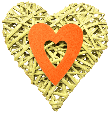transparent woven heart frame with orange inner heart decoration - Download Free Stock Videos Pikwizard.com