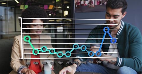 Business Team Collaborating with Digital Data Analytics