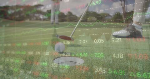 Fusion of Golf Game with Dynamic Financial Data - Download Free Stock Images Pikwizard.com