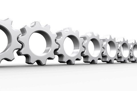 transparent array of white metallic gears in motion - Download Free Stock Videos Pikwizard.com
