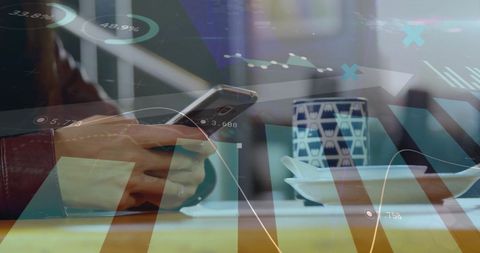 Financial Data Analysis with Smartphone and Digital Graphics - Download Free Stock Images Pikwizard.com