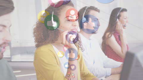 Diverse Call Center with Social Media Overlay