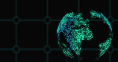 Abstract Digital Globe Representing Global Connectivity