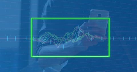 Businessman Analyzing Data on Smartphone Screen Overlay - Download Free Stock Images Pikwizard.com