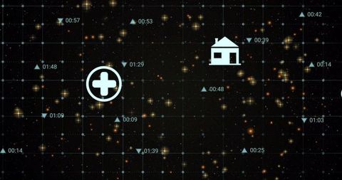 Futuristic medical data visualization in cyber grid interface