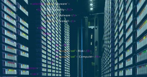 Cybersecurity HTML Code Over Modern Data Servers - Download Free Stock Images Pikwizard.com