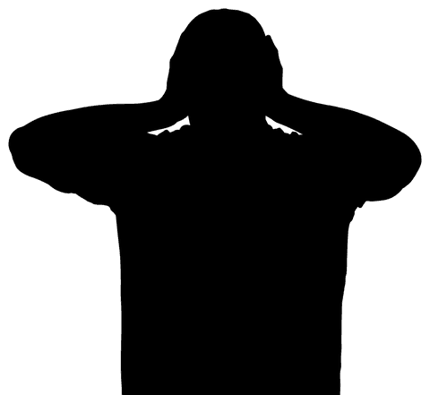 Silhouette of man cheering celebrating success transparent png